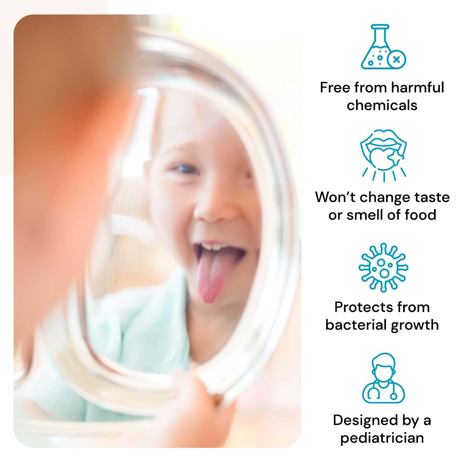 Ahimsa Stainless Steel 5 Piece Dinnerware Set - BPA Free, Pediatrician Designed, Mindful Mealtime Set - Classic Steel